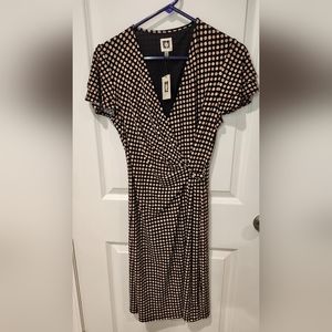 Womens Anne Klein flutter sleeve faux wrap dress, Size: Small, NWT